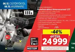 Lidl PARKSIDE PERFORMANCE Prémium akkus ütvecsavarozó 1/2” ajánlat