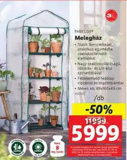 Lidl PARKSIDE Melegház ajánlat