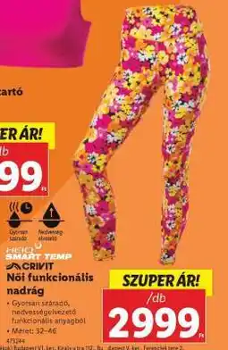 Lidl Női funkcionális nadrág ajánlat