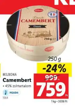 Lidl MILBONA Camembert ajánlat