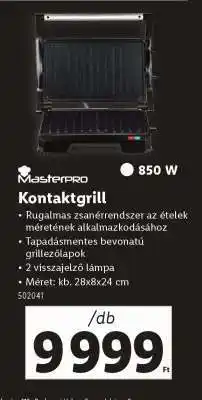 Lidl Masterpro Kontaktgrill ajánlat