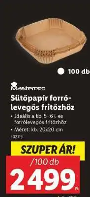 Lidl Sütőpapír forrólevegős fritőzhöz ajánlat