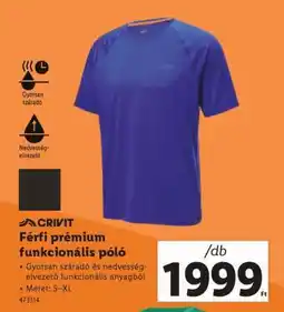Lidl Férfi prémium funkcionális póló ajánlat