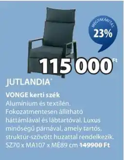 JYSK VONGE kerti szék ajánlat