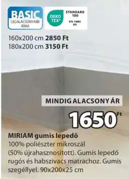 JYSK MIRIAM gumis lepedő ajánlat