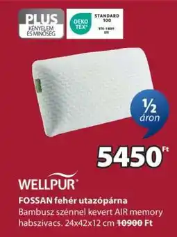JYSK FOSSAN fehér utazópárna ajánlat