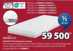 JYSK HULDA PF100 habszivacs matrac ajánlat