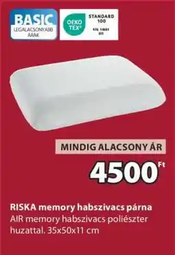 JYSK RISKA memory habszivacs párna ajánlat