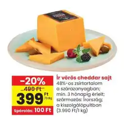 Spar Ír vörös cheddar sajt ajánlat