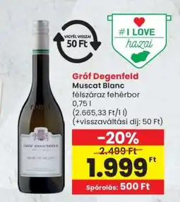 Spar Gróf Degenfeld Muscat Blanc ajánlat