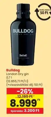 Spar BULLDOG LONDON DRY GIN ajánlat