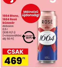 Spar Market 1664 Blanc, 1664 Rosé búzasör ajánlat