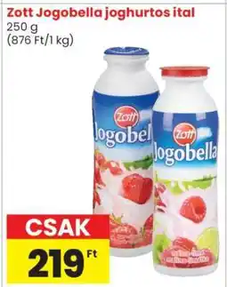 Spar Market Zott Jogobella joghurtos ital ajánlat