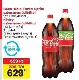 Spar Coca-Cola, Fanta, Sprite szénsavas üdítőital ajánlat