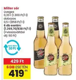 Spar Miller sör ajánlat