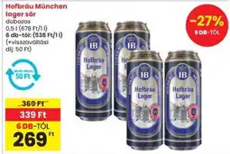 Spar Hofbräu München lager sör ajánlat