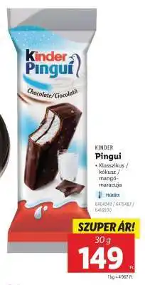 Lidl KINDER Pingui ajánlat