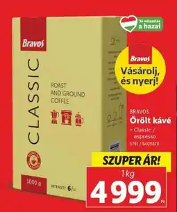 Lidl BRAVOS Őrölt kávé ajánlat