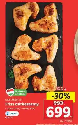 Lidl GRILLMEISTER Friss csirkeszárny ajánlat