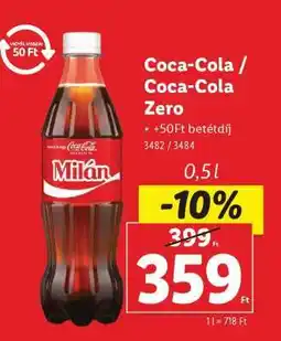 Lidl Coca Cola / Coca Cola Zero ajánlat