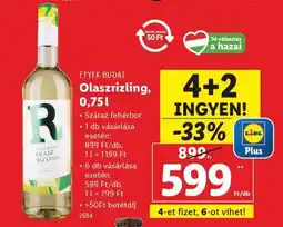Lidl Etyek-Budai Olaszrizling, 0,75l ajánlat