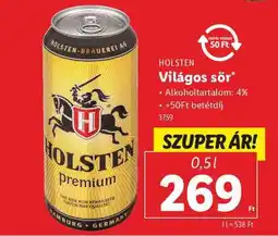 Lidl Holsten Világos sör ajánlat