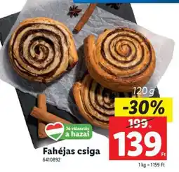 Lidl Fahéjas csiga ajánlat
