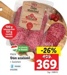 Lidl Pikok Dán szalámi ajánlat