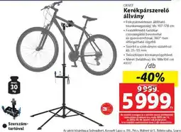 Lidl CRIVIT Kerékpárszerelő állvány ajánlat
