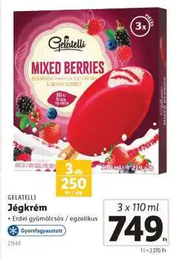 Lidl GELATELLI Jégkrém ajánlat