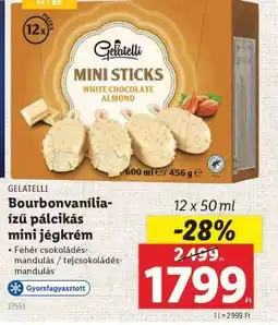 Lidl Gelatelli Mini Sticks White Chocolate Almond ajánlat