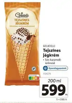 Lidl Gelatelli Tejszínes jégkrém ajánlat