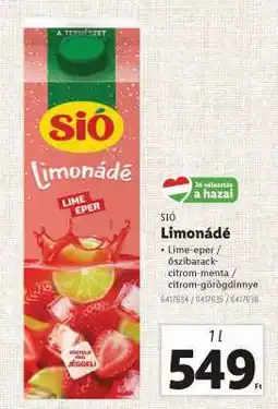 Lidl Sió Limonádé ajánlat