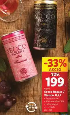 Lidl ALLINI Secco Rosato / Bianco, 0,2 l ajánlat