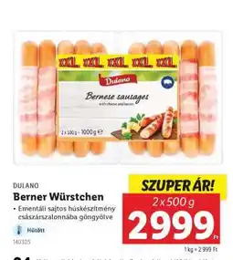 Lidl DULANO Berner Würstchen ajánlat
