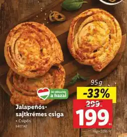 Lidl Jalapeños-sajtkrémes csiga ajánlat