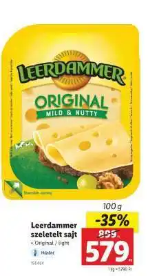 Lidl Leerdammer szeletelt sajt ajánlat