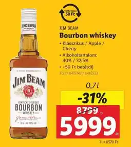 Lidl JIM BEAM Bourbon whiskey ajánlat