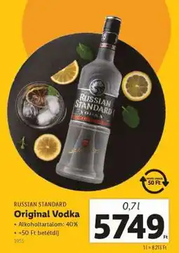 Lidl Russian Standard Original Vodka ajánlat