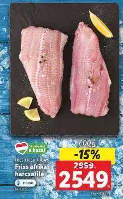 Lidl Friss, afrikai harcsafilé ajánlat