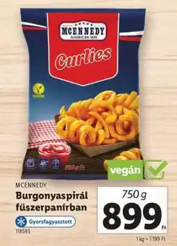Lidl MCENNEDY Burgonyaspirál fűszerpanírban ajánlat