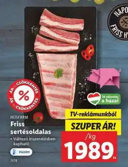 Lidl Friss sertésoldalas ajánlat