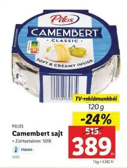 Lidl PILOS Camembert sajt ajánlat