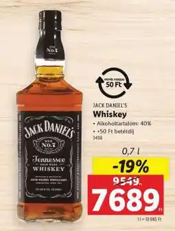 Lidl JACK DANIEL'S Whiskey ajánlat