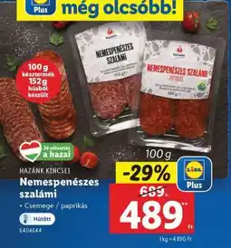 Lidl Nemespenészes Szalámi ajánlat