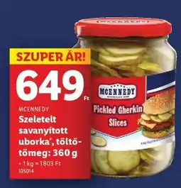 Lidl MCENNEDY Szeletelt savanyított uborka ajánlat