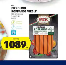 ALDI Pick Pickolino Roppans Virsli ajánlat