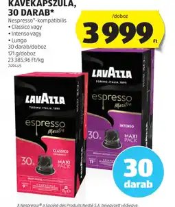 ALDI Lavazza Kávékapszula ajánlat