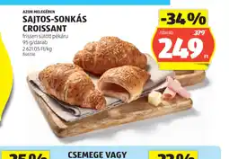 ALDI Sajtos-sonkás croissant ajánlat