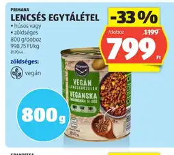 ALDI Primana Lencsés egytálétel ajánlat